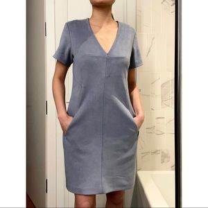 Faux suede dress